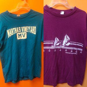 Vintage Martha's Vineyard & Nantucket textile prints tshirt bundle